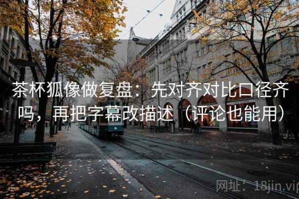茶杯狐像做复盘：先对齐对比口径齐吗，再把字幕改描述（评论也能用）