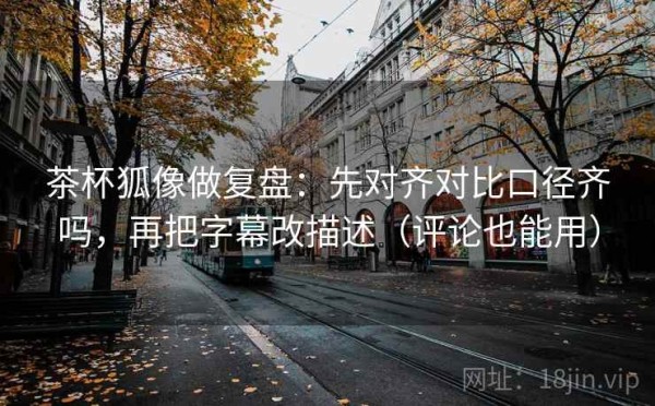 茶杯狐像做复盘：先对齐对比口径齐吗，再把字幕改描述（评论也能用）