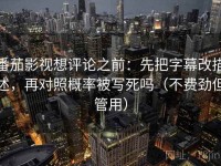 番茄影视想评论之前：先把字幕改描述，再对照概率被写死吗（不费劲但管用）