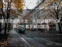 樱花动漫两步走：先把证据列出来，再回头看字幕加重吗