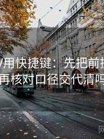 读菠萝TV用快捷键：先把前提补一句，再核对口径交代清吗