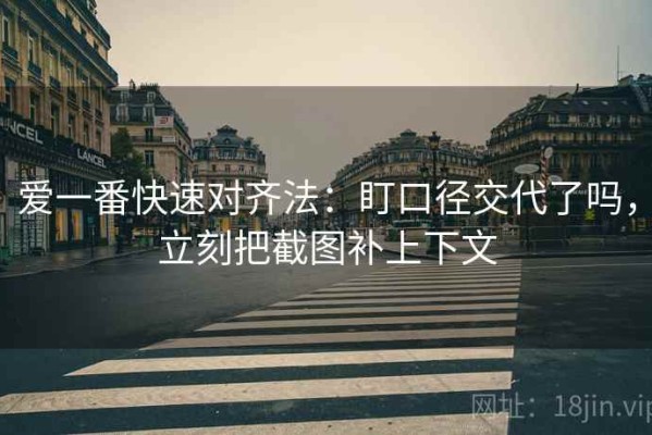 爱一番快速对齐法：盯口径交代了吗，立刻把截图补上下文