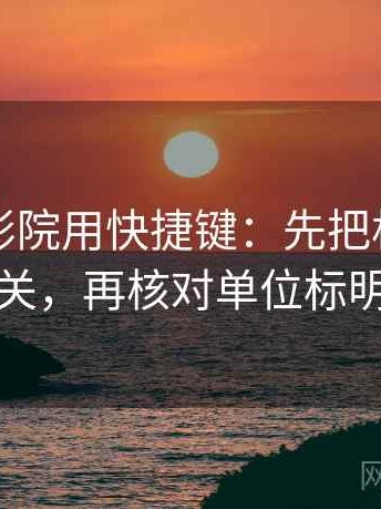 读努努影院用快捷键：先把相关写回相关，再核对单位标明吗