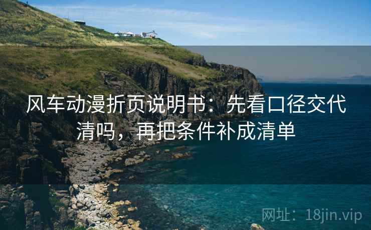 风车动漫折页说明书：先看口径交代清吗，再把条件补成清单